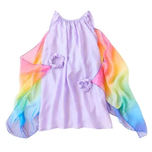 Sarah's Silk Fairy Dress - Lavender/Rainbow