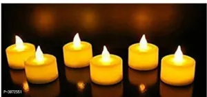 Set Of 6 Led Tea Light Candles