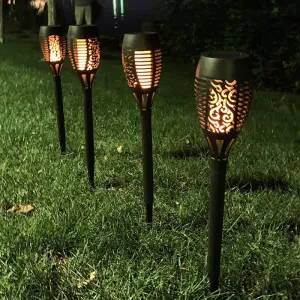 Solar Small Flame Lamps For Home Outdoor Courtyard Decoration And Solar Lawn Flame Lamps