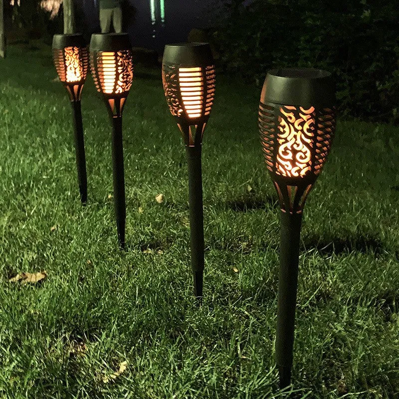 Solar Small Flame Lamps For Home Outdoor Courtyard Decoration And Solar Lawn Flame Lamps