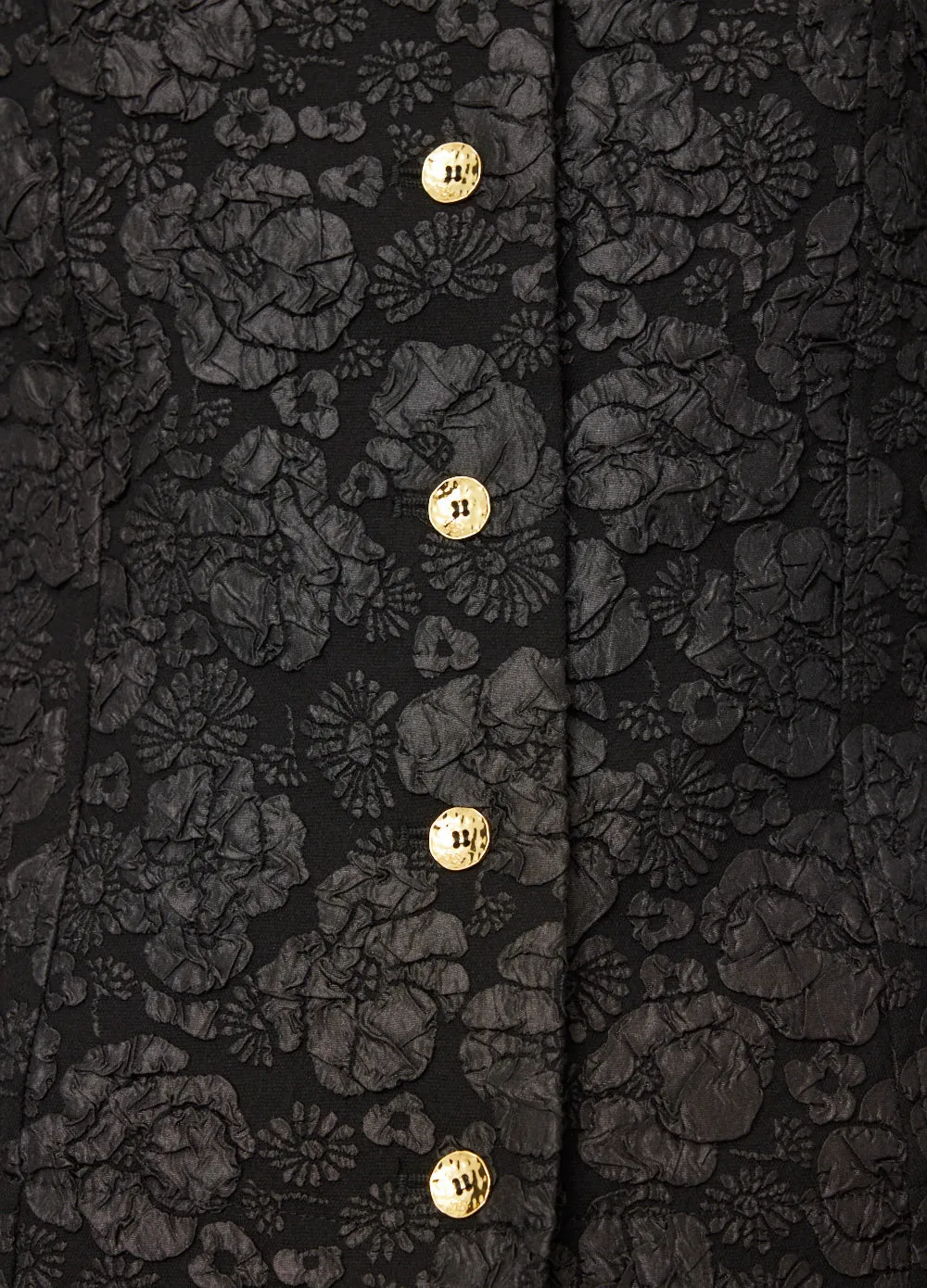 Stretch Jacquard Fitted Blouse
