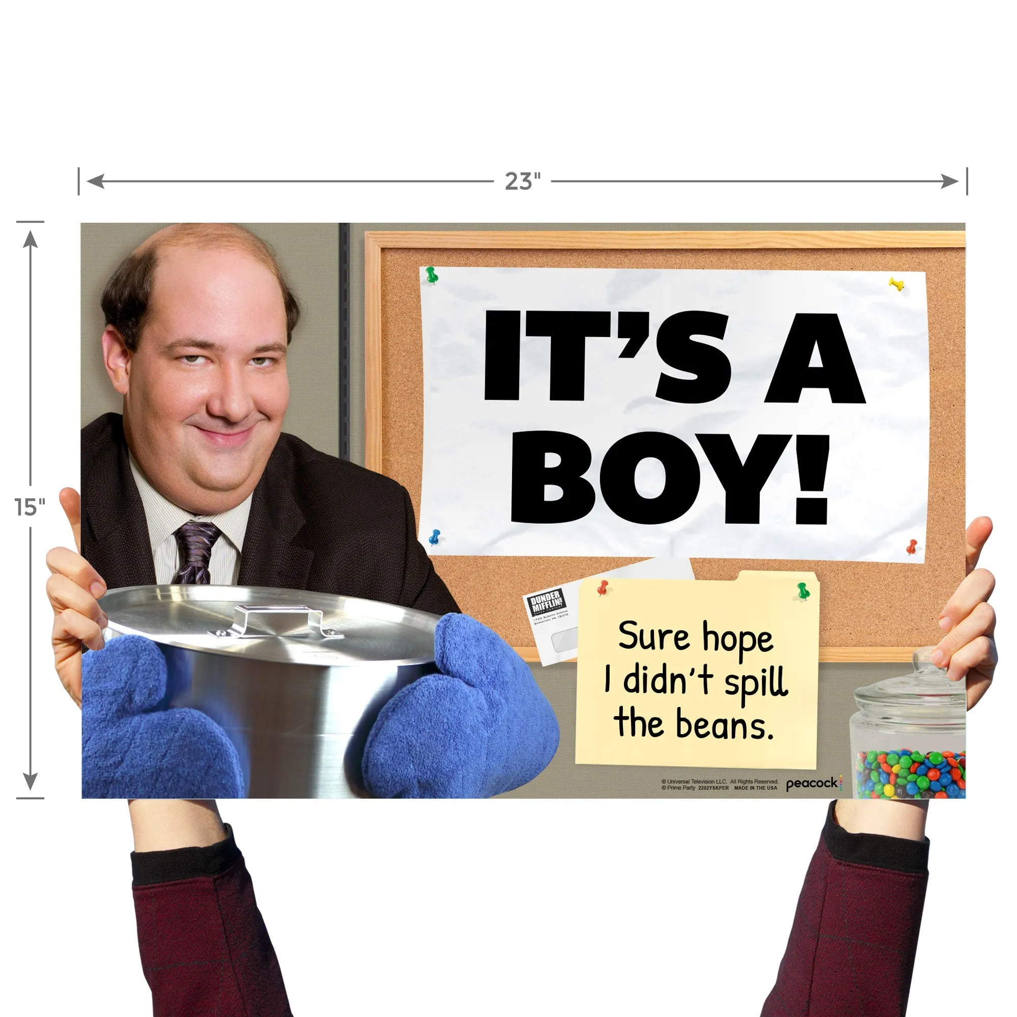 The Office Personalized Yard Sign with Kevin Malone, Sure Hope I didn’t Spill the Beans