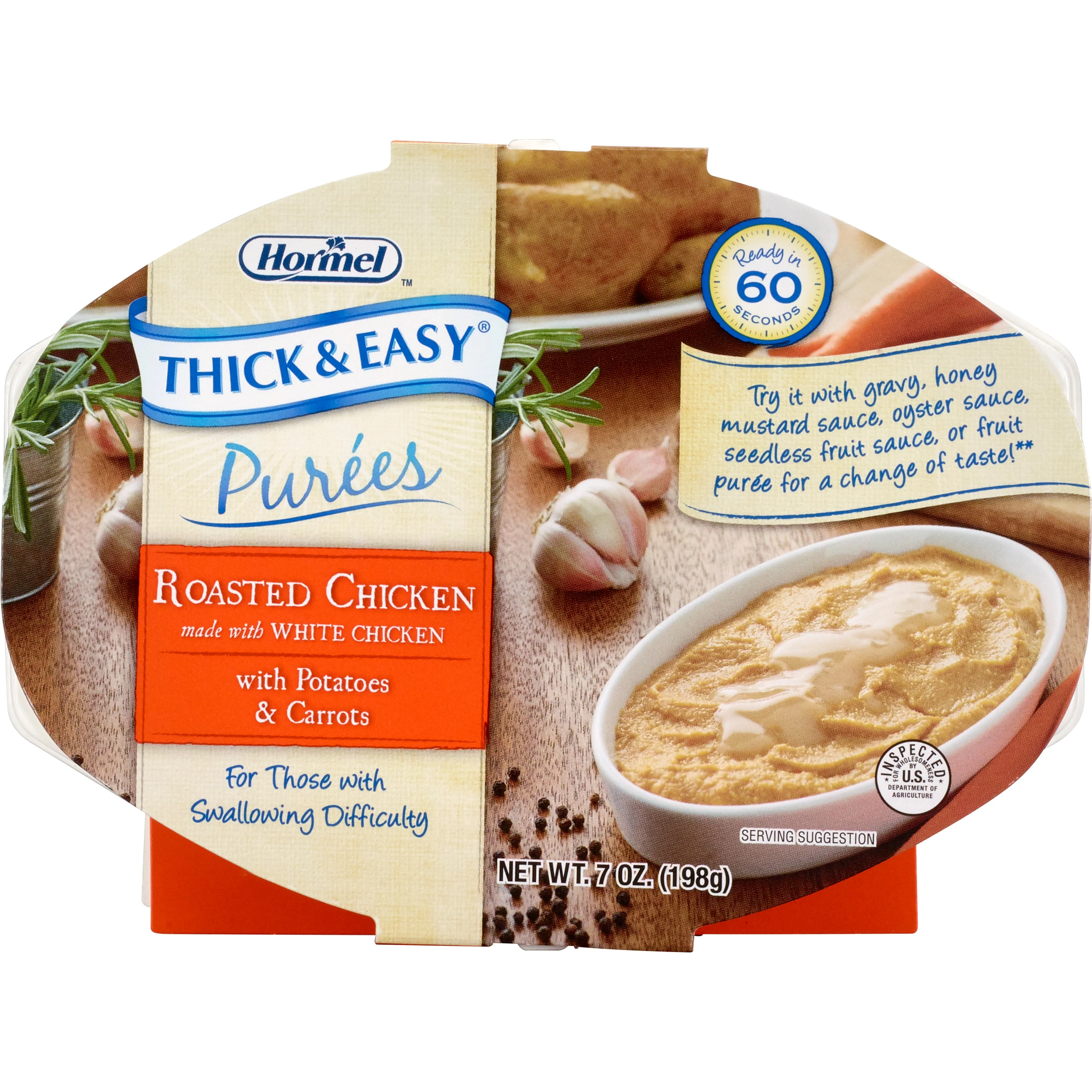 Thick & Easy® Ready to Use Purées Roasted Chicken with Potatoes and Carrots Purée, 7 oz. Tray