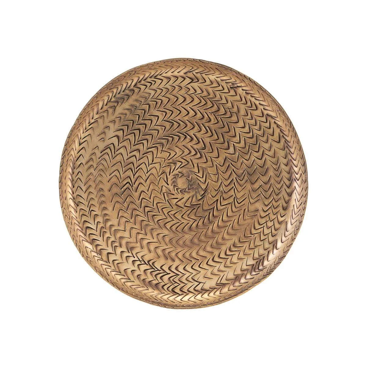 Tray, Rattan, Brass finish, Large