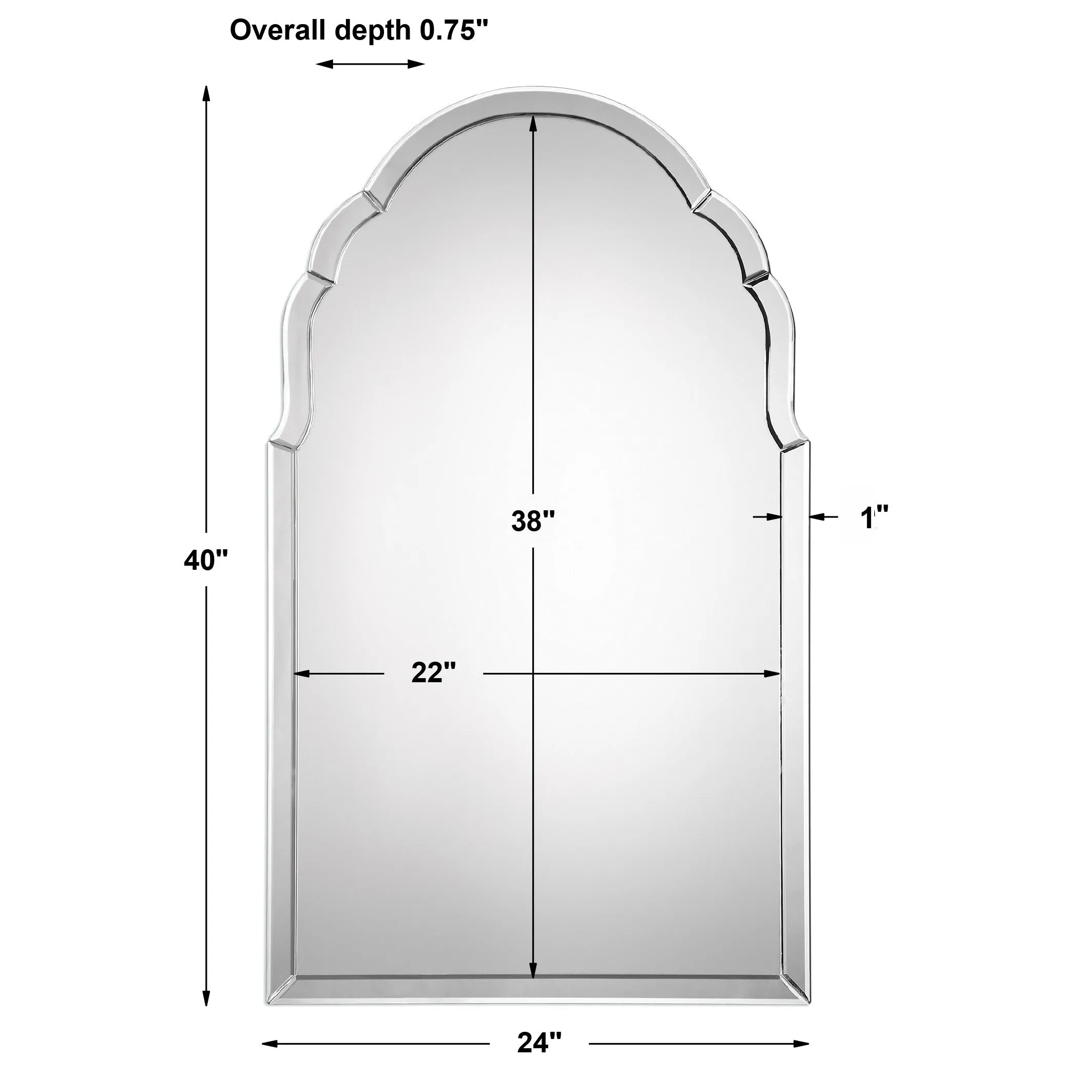 Uttermost Brayden Frameless Arched Mirror