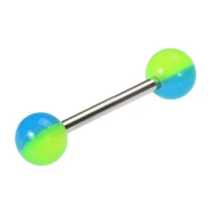UV Sparkle Green Tongue Ring