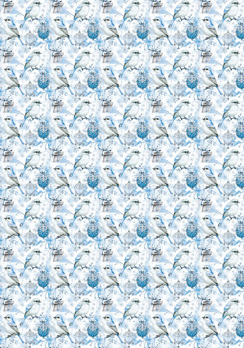 Vellum Elegance of Blue Paper Patterns A4 6/Pkg