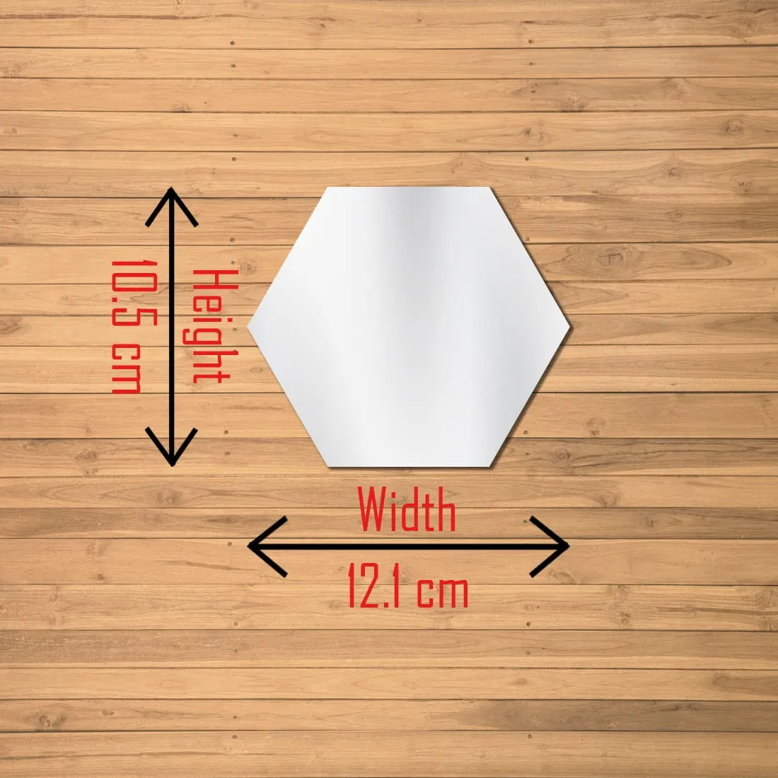 WallDaddy Mirror Stickers for Wall | Pack of (16 Silver Hexagun - 3D Acrylic Decorative Mirror Wall Stickers , Mirror for Wall | Home | Almira | Bedroom | Livingroom | Kitchen | Hall | KidsRoom Etc.