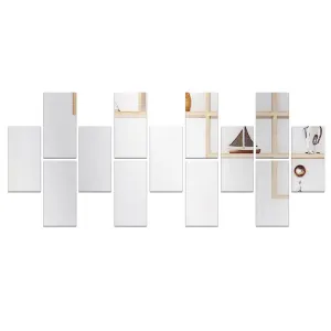 WallDaddy Self Adhesive Mirror Wall Stickers | Pack of (13 Big Frame Silver) 3D Acrylic Decorative Mirror Stickers, Mirror for Wall | Home | Bedroom | Bathroom | Kitchen | Festivals Decoration