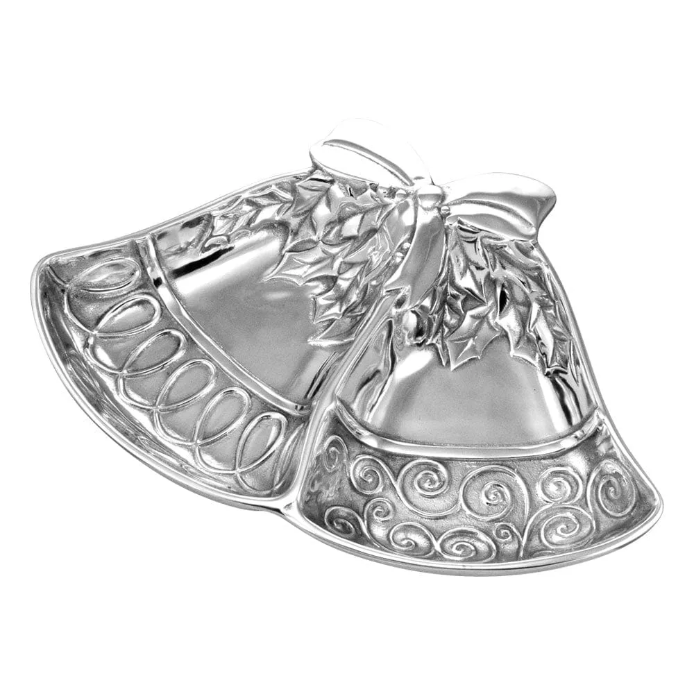 Wilton Armetale Holly Berries Divided Bell Server