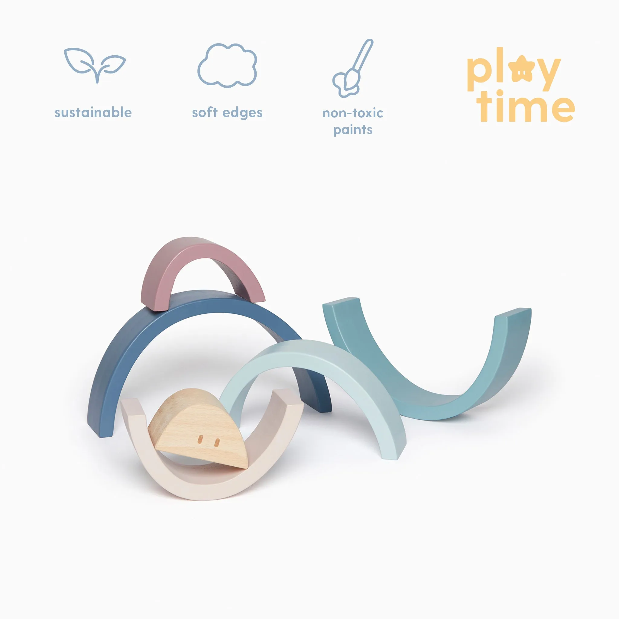 Wooden Rainbow Stacker