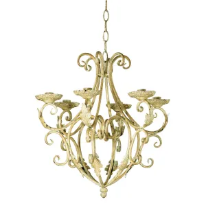 Wrought Iron Candle Chandelier