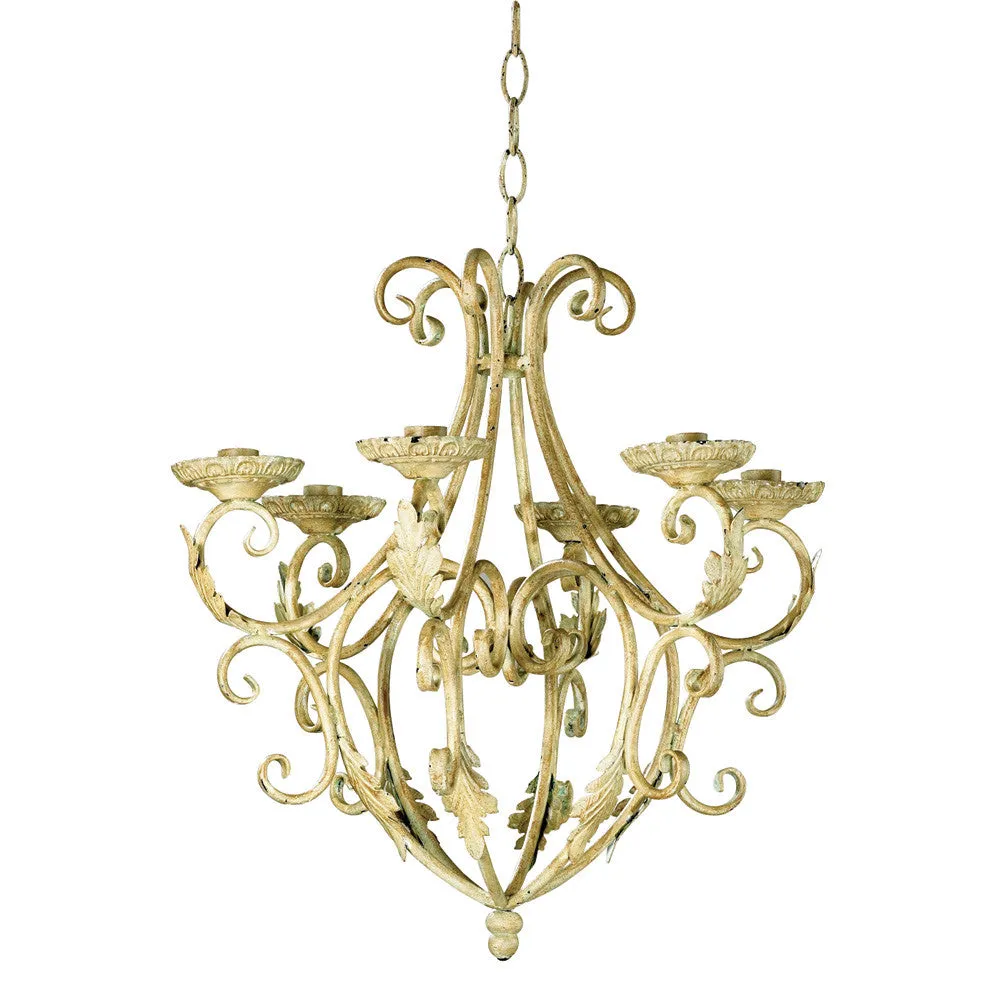 Wrought Iron Candle Chandelier
