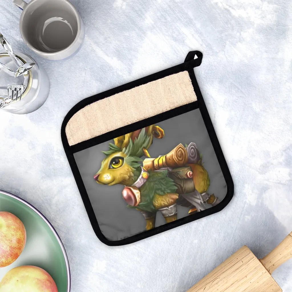 Yellow Amara Pot Holder with Pocket