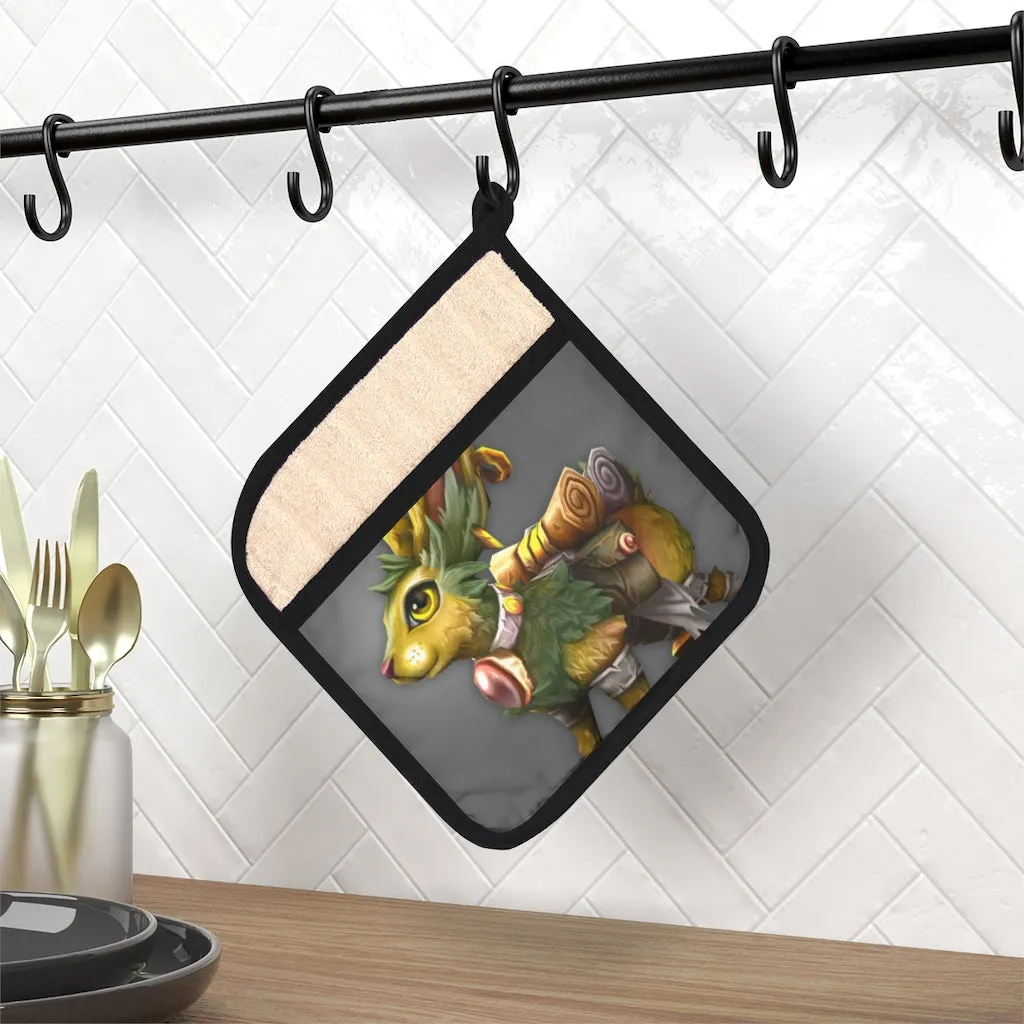 Yellow Amara Pot Holder with Pocket